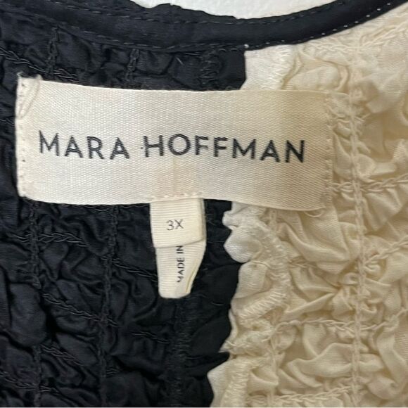 Mara Hoffman Amy Midi Dress Women’s Size 3X Black White Bodycon Textured Chic - Picture 8 of 8